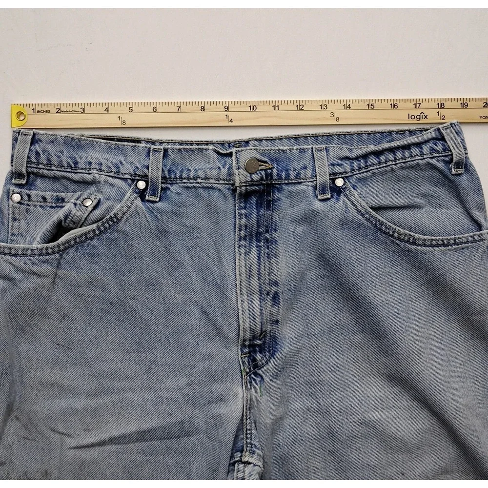 Levi's L2 90s Baggy Fit Jeans Mens 36x29 Light Denim Vintage Skater White Tab